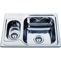 Ceto 1.5B 625mm x 495mm Stainless Double Sink