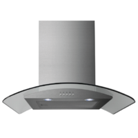 Midea E60MEW2V71 600mm Stainless 600m3/ph Curved Glass Rangehood