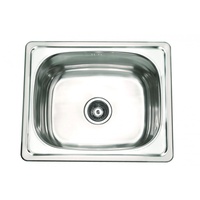 Ikon IK6235 555mm x 455mm Stainless Single Sink