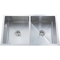 Ikon Brass IK73110B 814mm x 480mm Stainless Double Sink