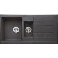 Noir NOIR-1000 1000mm x 500mm Black Double Sink