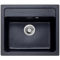 Noir NOIR-570 570mm x 500mm Black Single Sink