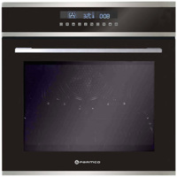 Parmco PPOV-6S-PYRO-2 600mm Black with Stainless 76L Wall Oven