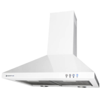 Parmco RCAN-6W-1000 600mm White 1000m3/ph Canopy Rangehood