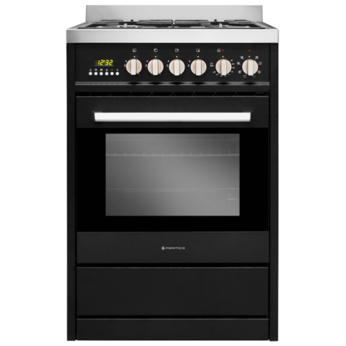 Parmco FS600-OBS 600mm Black 70L Gas/Electric Freestanding Oven