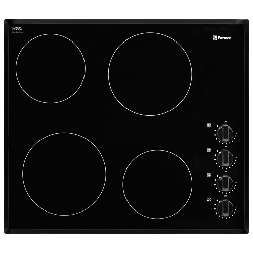 Parmco HX-1-6NF-CER 600mm Black 4 Zone Ceramic Hob