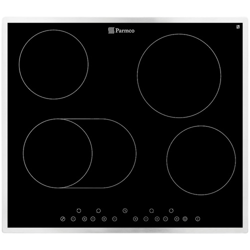 Parmco HX-1-6S-CER-T 600mm Black 4 Zone Touch Control Ceramic Hob