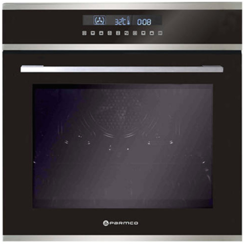 Parmco PPOV-6S-PYRO-2 600mm Black with Stainless 76L Wall Oven